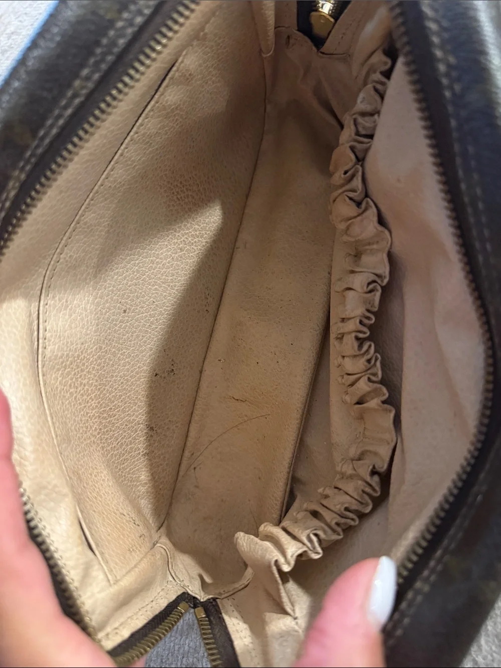 Louis Vuitton Monogram Canvas Toiletry Bag in Brown and Gold